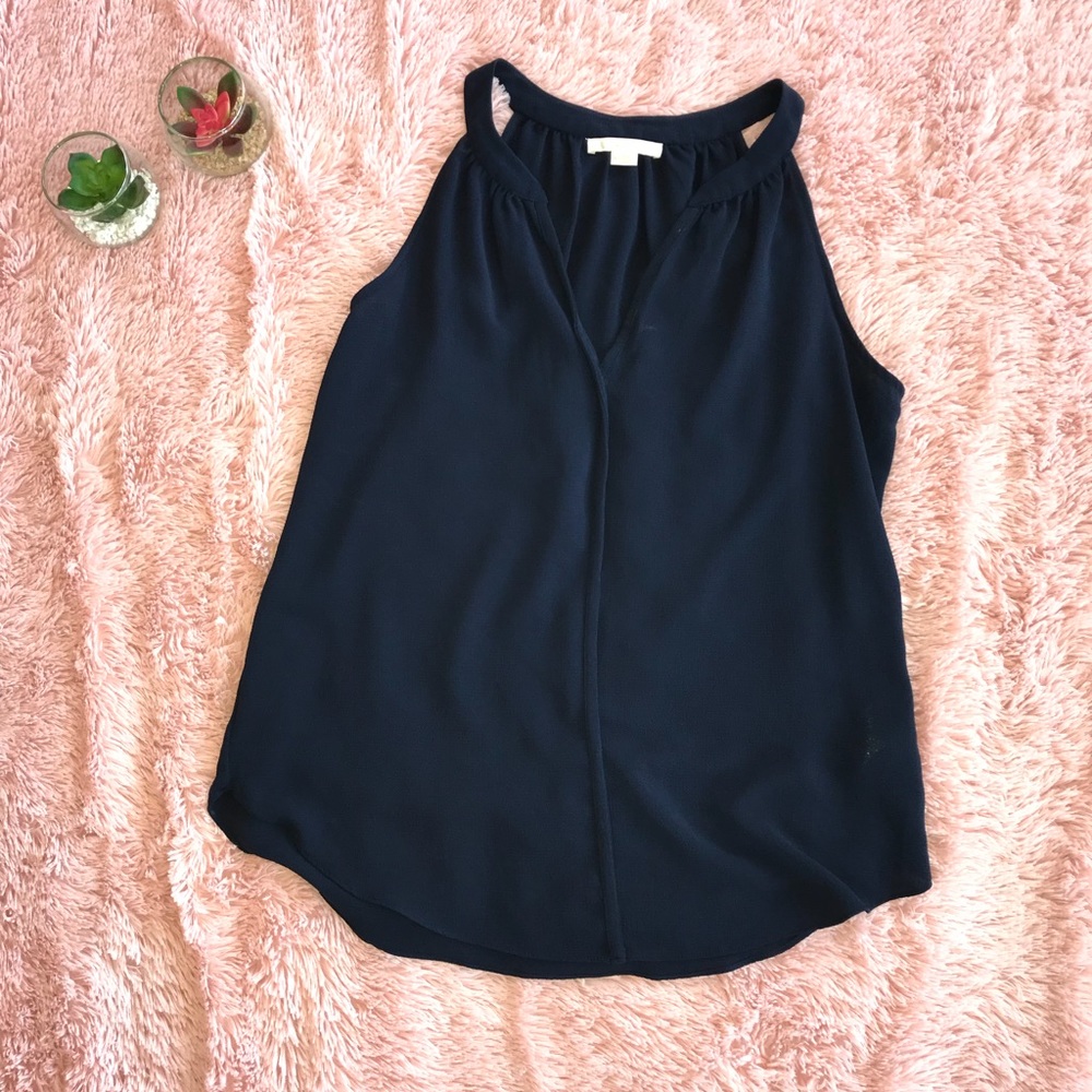 navy breezy tunic tank top
